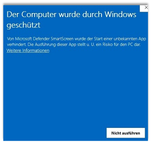 Windows Sicherheitswarnung
